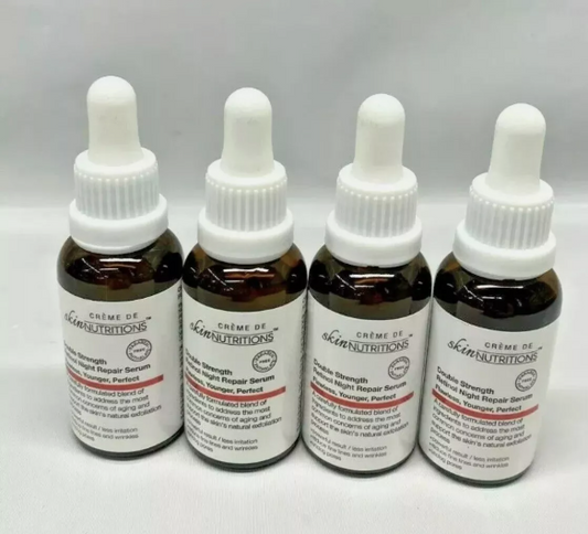 Creme De Skin Nutritions Retinol Night Repair Serum Double Strength 1.0 oz Lot of 4